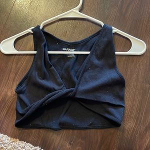knot tie cropped tank